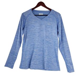 Columbia Women’s Omni-Freeze Blue Long Sleeve V-Neck Top - Size Large
